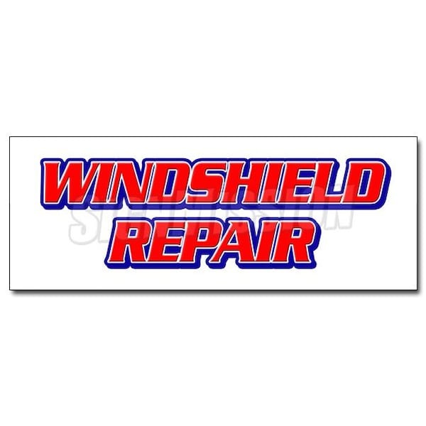 Signmission WINDSHIELD REPAIR DECAL sticker glass repair specialist automotive cars, D-12 Windshield Repair D-12 Windshield Repair - main